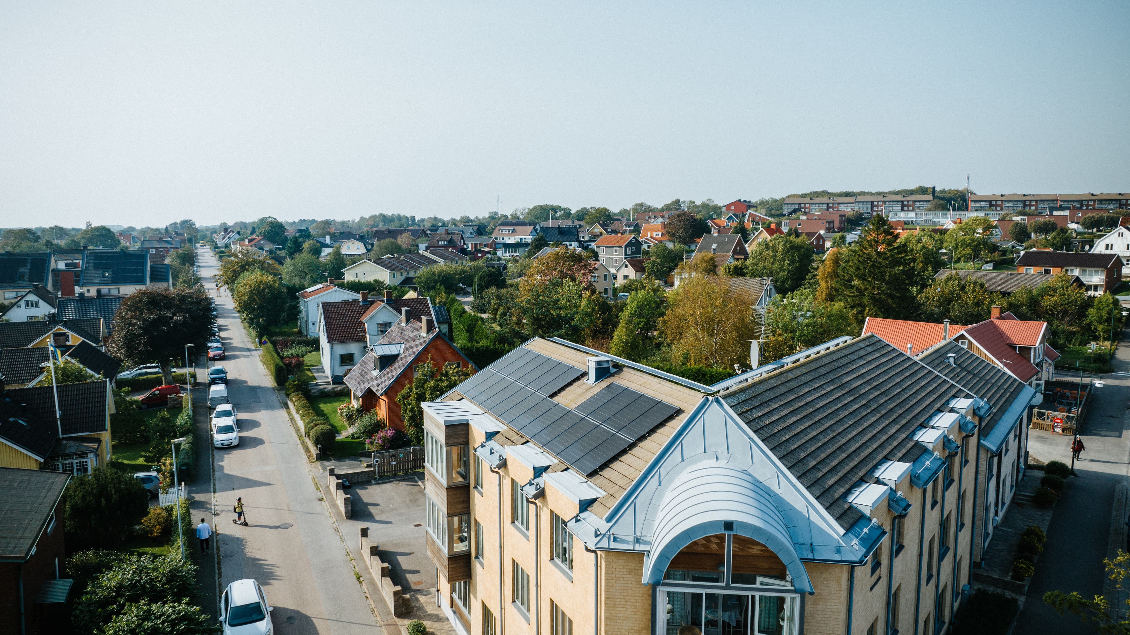 Översikt av husen i området D10 Falkenberg