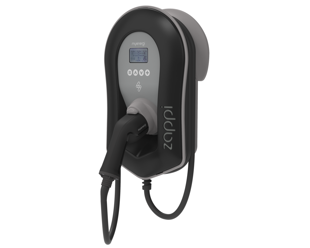 Zappi V2 Ladebox Ladebox 3-phasig 3-phasig Elektroauto laden EV_Solution Ladekabel Ladekabel schwarz.png